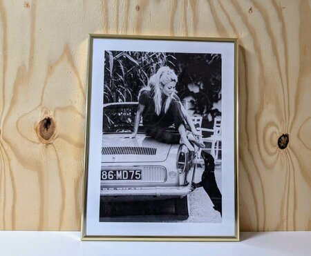 BRIGITTE BARDOT POSTER MET LIJST | GOUD