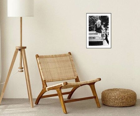 BRIGITTE BARDOT POSTER MET LIJST | ZWART