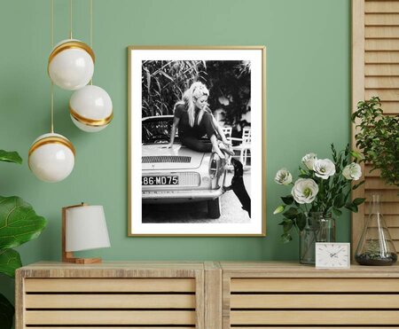 BRIGITTE BARDOT POSTER MET LIJST | GOUD